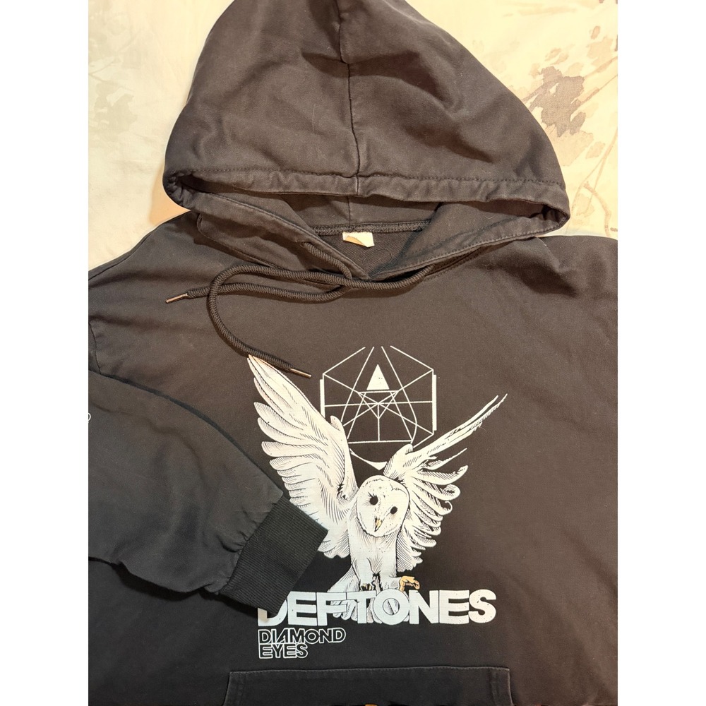 Deftones Diamond Eyes Graphic Hoodie Black Cotton Band Merch Sweatshirt Mens